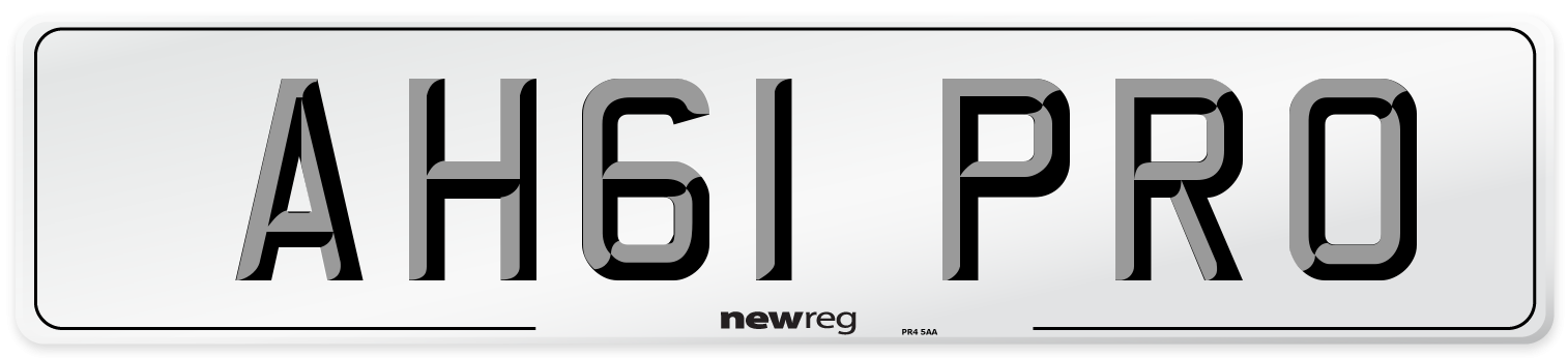 AH61 PRO Number Plate from New Reg